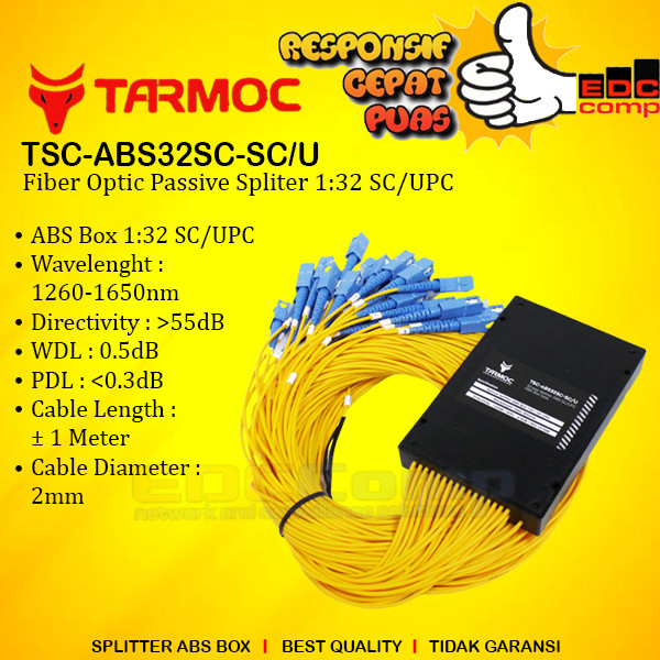 Jual Fiber Optic Passive Spliter 132 SC/UPC FO ABS PLC Box Splitter