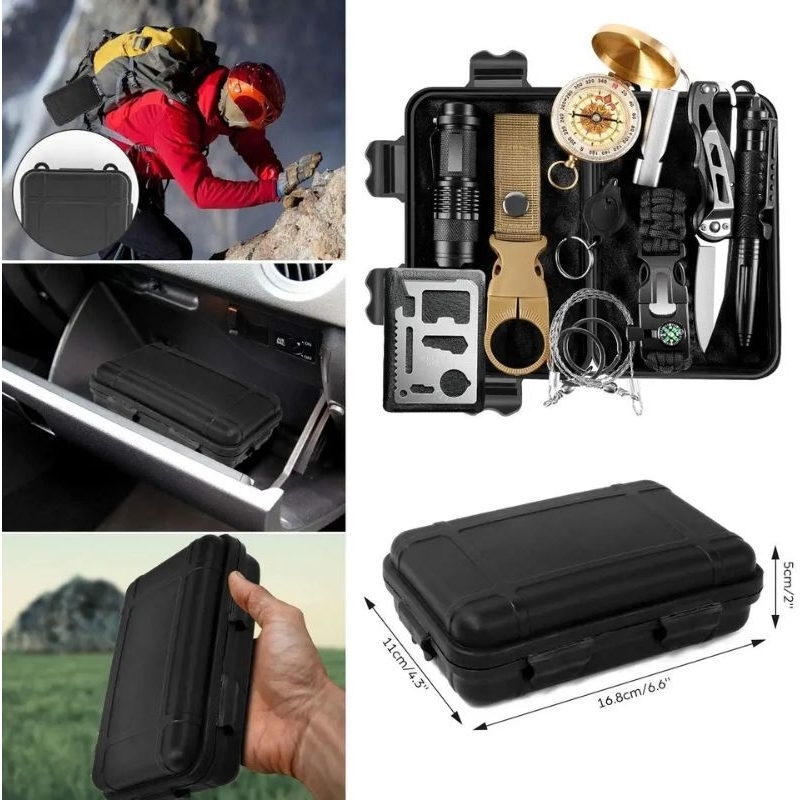 Jual SOS EDC pack outdoor emergency survival tool kit portable camping ...