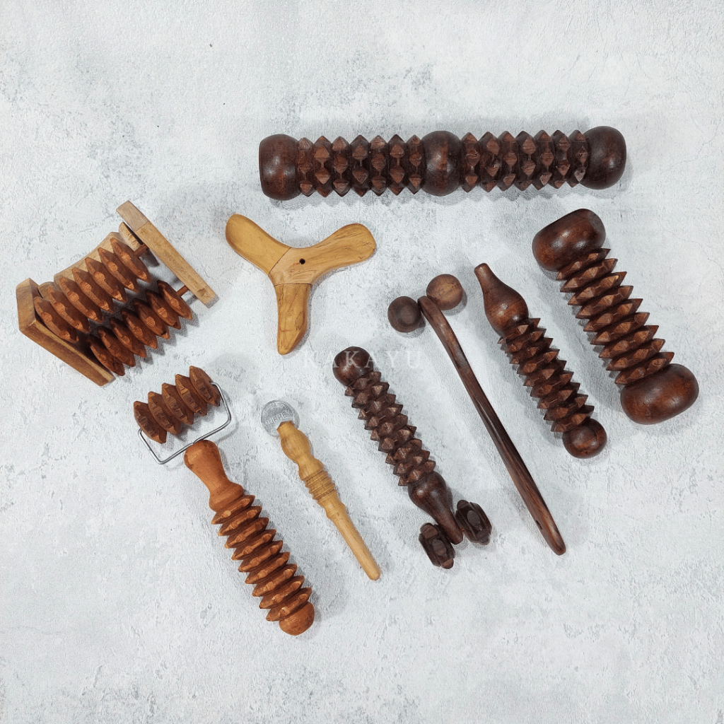 Jual Alat Pijat Refleksi Terapi Tradisional Kayu Roll Kaki Gerigi ...