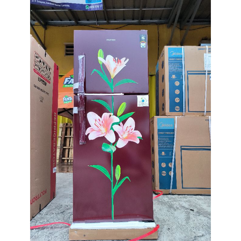 Jual kulkas Polytron 217 kulkas Polytron 2 pintu non salju garansi
