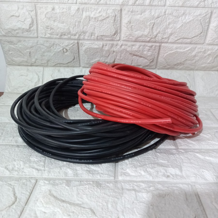 Jual kabel 8awg kabel AWG8 8 AWG kabel silicone silicon cable RC lentur ...