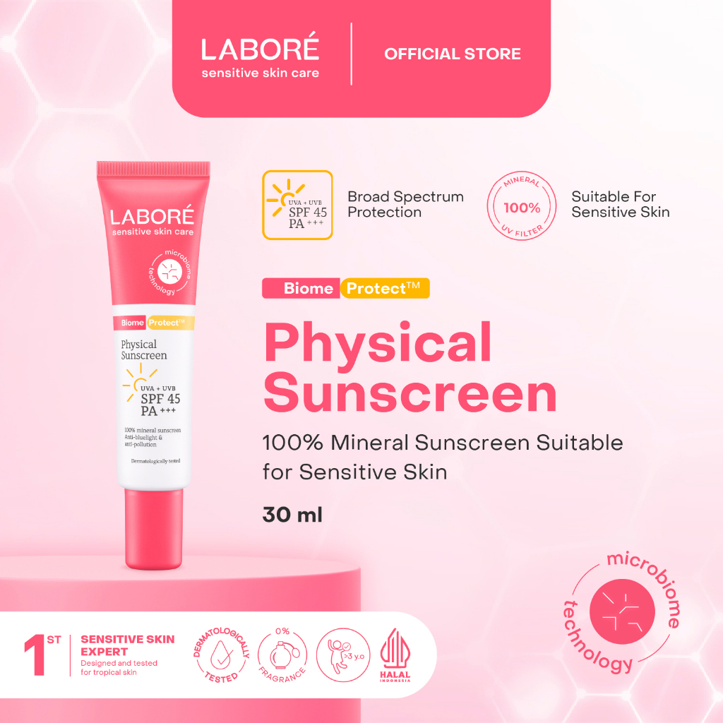 Jual LABORE BiomeProtect Physical Sunscreen 30ml Mineral Sunscreen