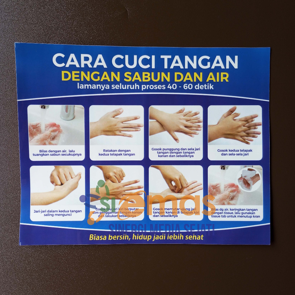 Jual Stiker Cara Cuci Tangan Dengan Sabun Dan Air Sticker Cuci Tangan Shopee Indonesia