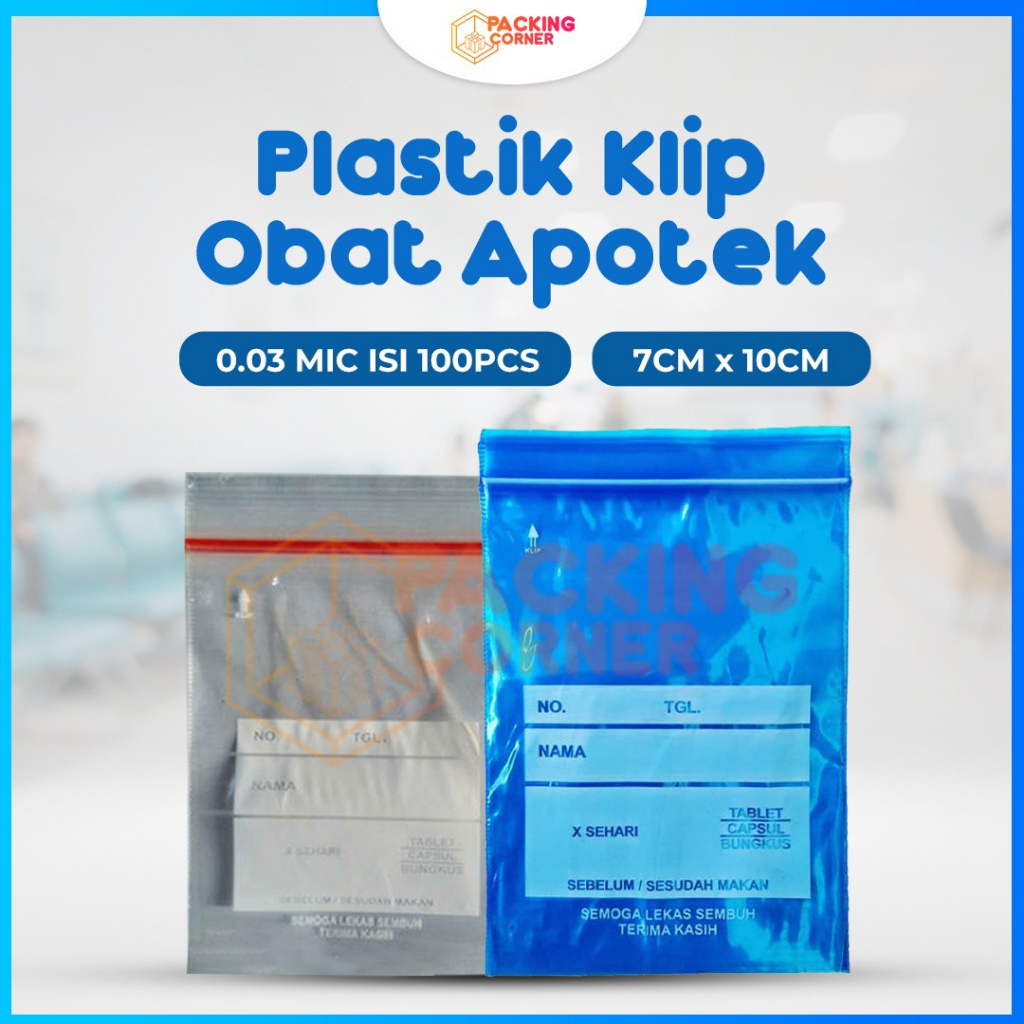 Jual Plastik Klip Zip Ziplock Zipper Obat Apotek Warna 7x10 Cm Isi 100 Pcs Shopee Indonesia 4388