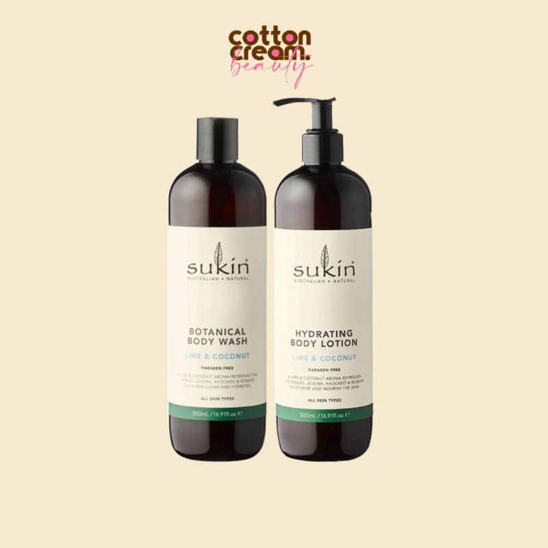 Jual Sukin Lime & Coconut Botanical Body Wash / Hydrating Body Lotion