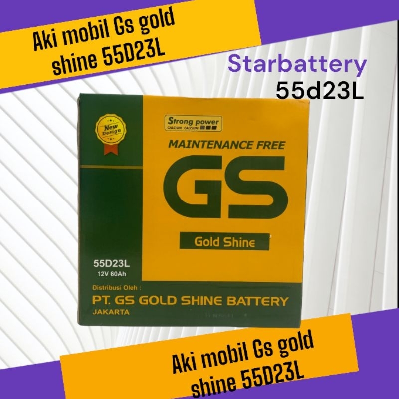 Jual aki mobil Nissan XTrail 55D23L GS Gold Shine Aki kering MF aki