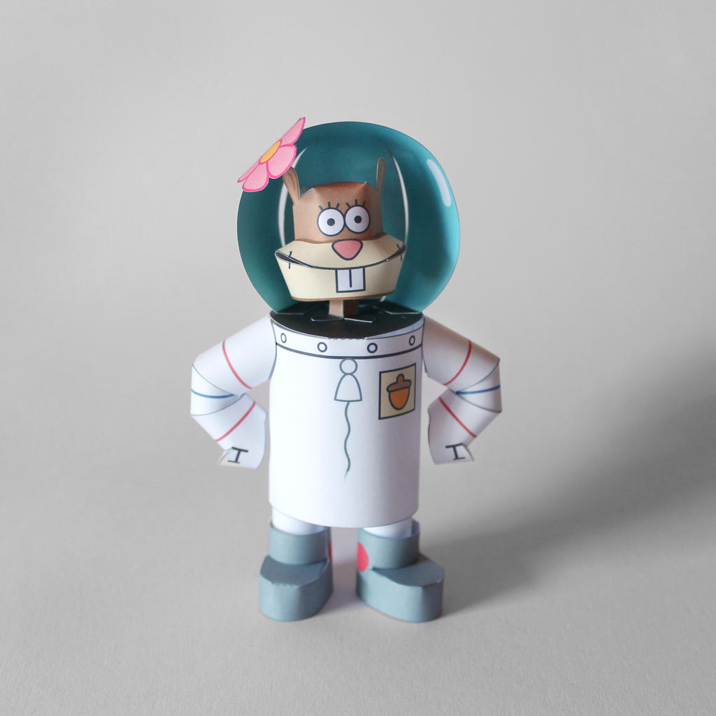 Jual 3D Papercraft Sandy Cheeks Spongebob Pola Kertas DIY | Shopee ...