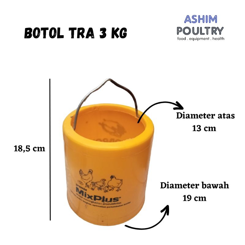 Jual Botol tra 3 kg (tempat ransum ayam) | Shopee Indonesia
