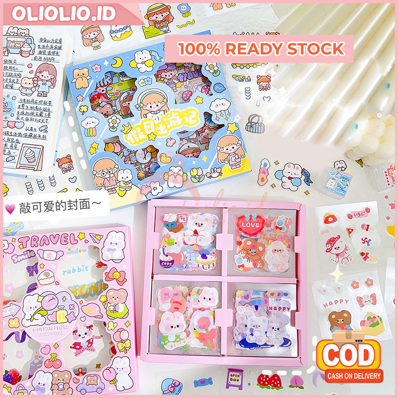 Jual Sticker Aesthetic Kartun Lucu 100 Pcs Waterproof DIY Tumbler