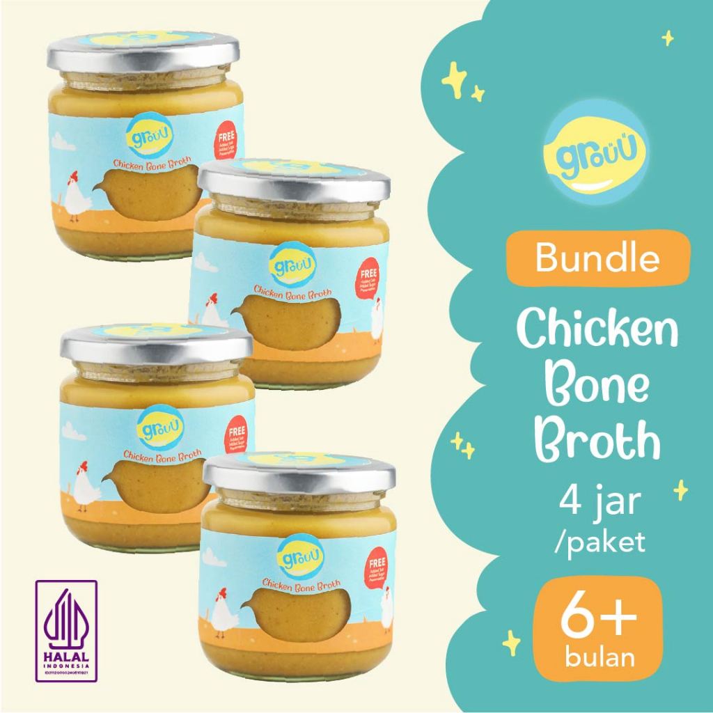 Jual Grouu Makanan Bayi dan Anak Chicken Bone Broth (Kaldu Tulang