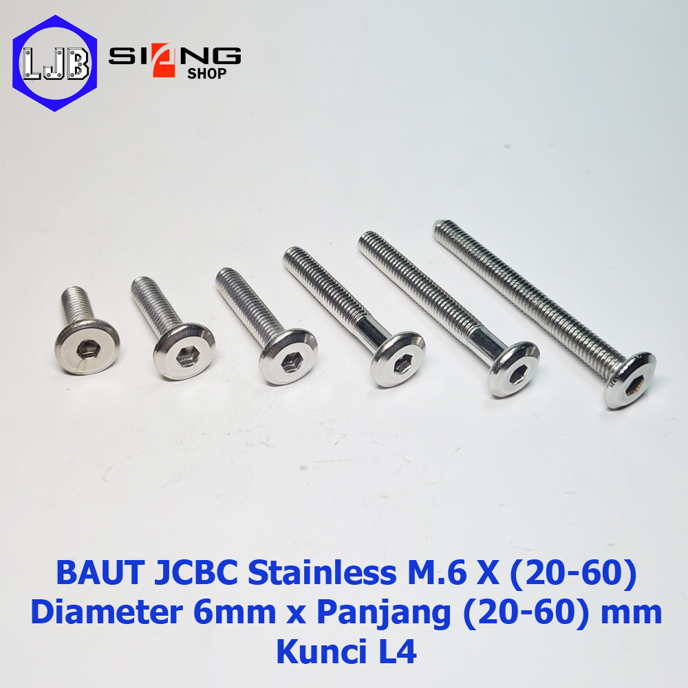 Jual Baut Jcbc Furniture Stainless M6 Panjang 20 X 60mm Shopee