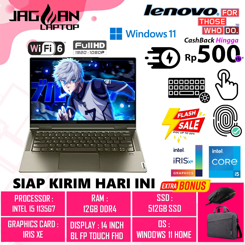 Jual Laptop Lenovo Yoga I In Intel I G Gb Gb Iris Xe