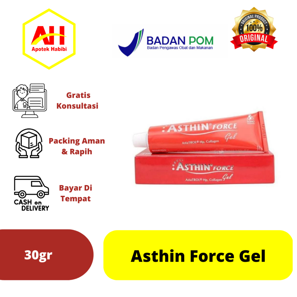 Jual ASTHIN ASTIN FORCE FORTE GEL 30 GR GRAM SOHO | Shopee Indonesia