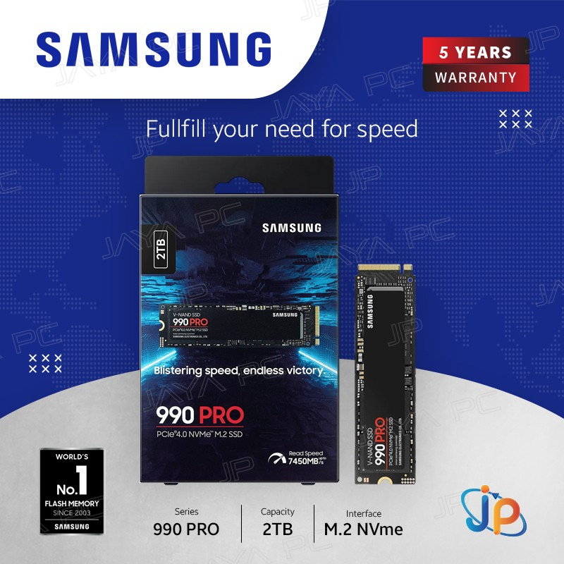 Jual Samsung SSD 990 PRO M.2 Pcie Gen4 Nvme 2TB - M2 2 TB | Shopee ...