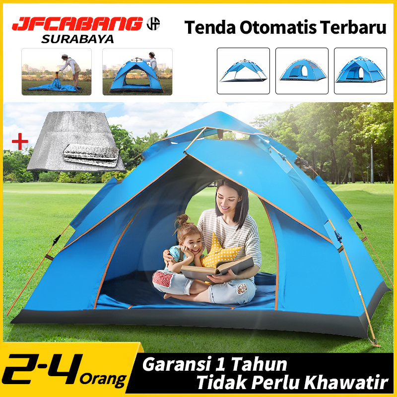 Jual Tenda Camping Kemah Kapasitas Hijau 4 6 Orang Tenda Otomatis Outdoor And Indoor Tenda Gunung 1852