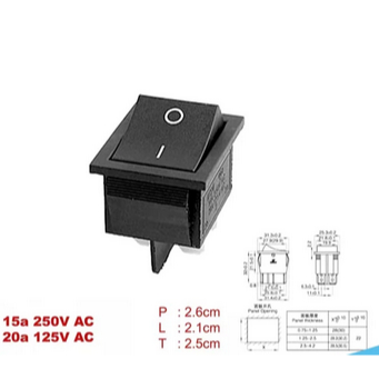 Jual Switch On Off Kaki 4 / Saklar on off 4 pin Kotak B 16A - HITAM ...