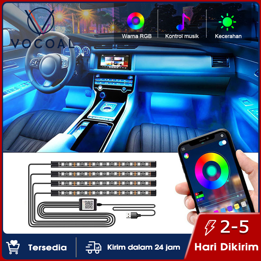 Jual Vocoal Mobil Cahaya Ambient Mobil LED Strip Lampu RGB Interior
