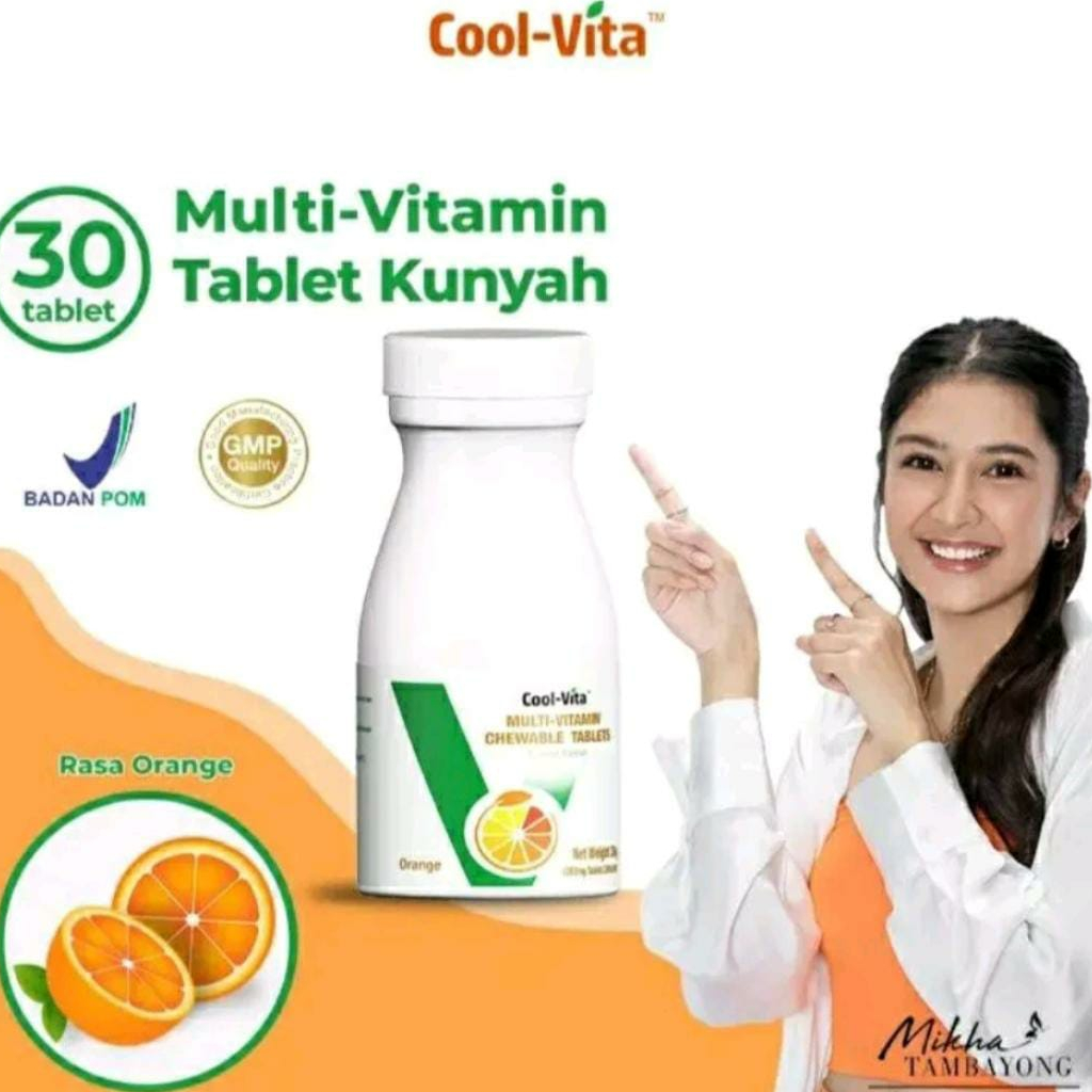 Jual [NEW] CoolVita Multivitamin Chewable Orange Penggemuk Badan BPOM (COD) Shopee Indonesia