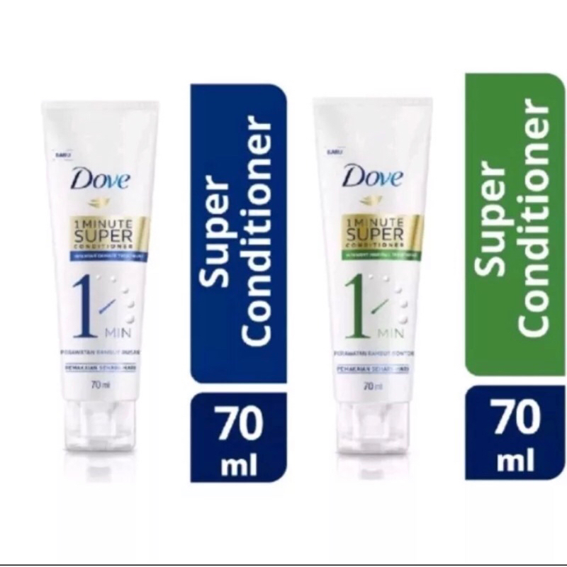 Jual Dove 1 Minute Super Conditioner 70ml 2 varian Shopee Indonesia