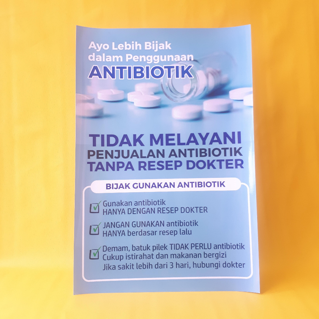 Jual Poster Obat | Poster Ayo Lebih Bijak Gunakan Antibiotik