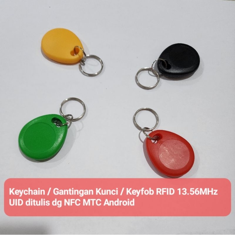Jual RFID 13.56 Mhz Keychain Ditulis NFC MTC Android Key Fob RFID 13.56