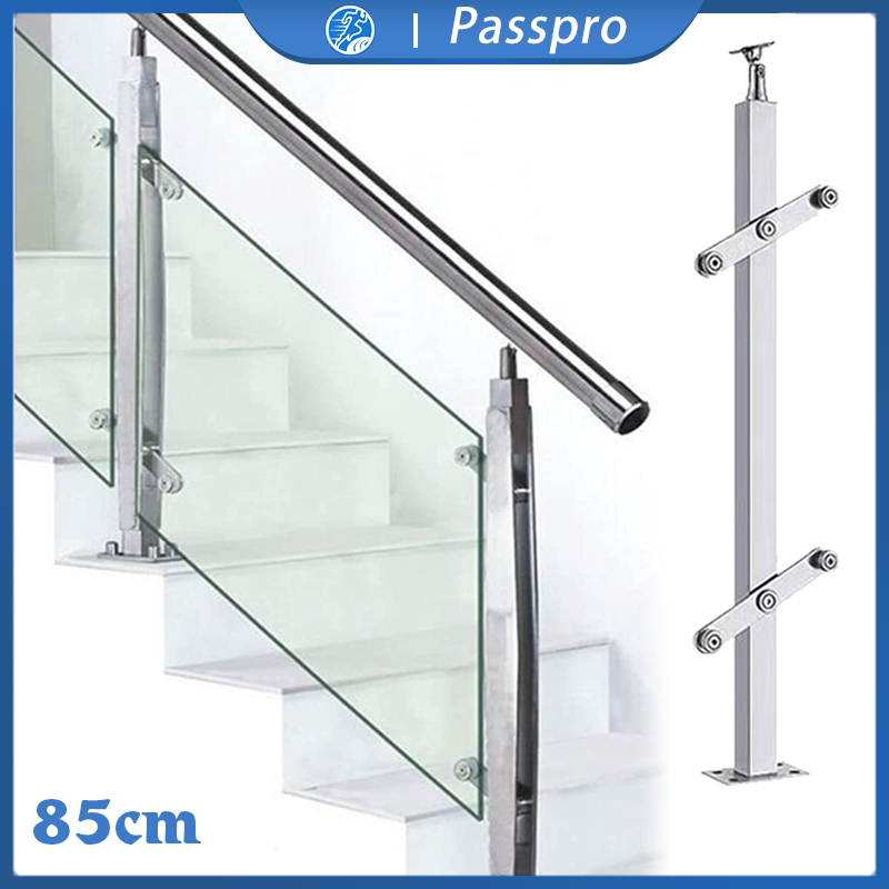 Jual Tangga Stenlis 85cm Railing Tangga Kaca Stainless Sus 201 Shopee