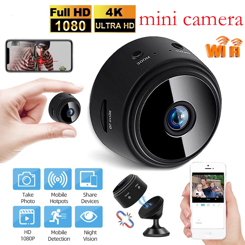 A9 Kamera Mini Wifi Camera CCTV 1080P IP Kamera Mini Camcorder Magnetik  Wide Angle Nightvision