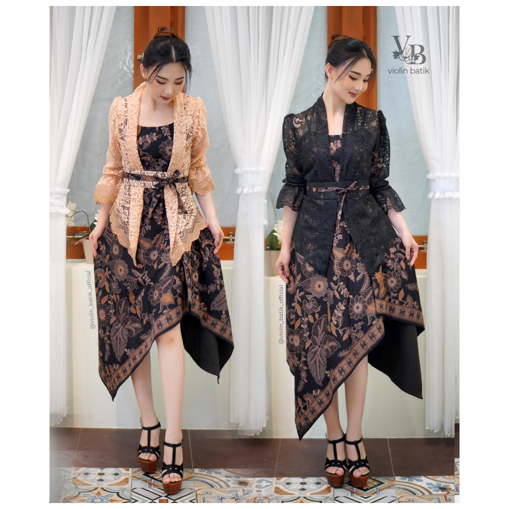 Jual Dress Batik Katun Serong Outer Brokat 2207 Shopee Indonesia