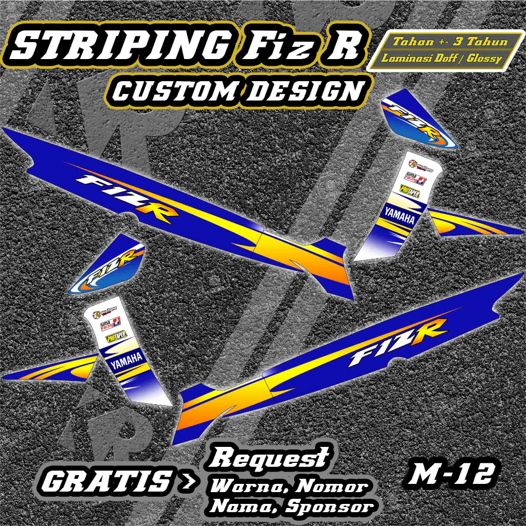 Jual Striping Fiz R / Poswan Custom Desain Stiker Fiz R | lis variasi ...