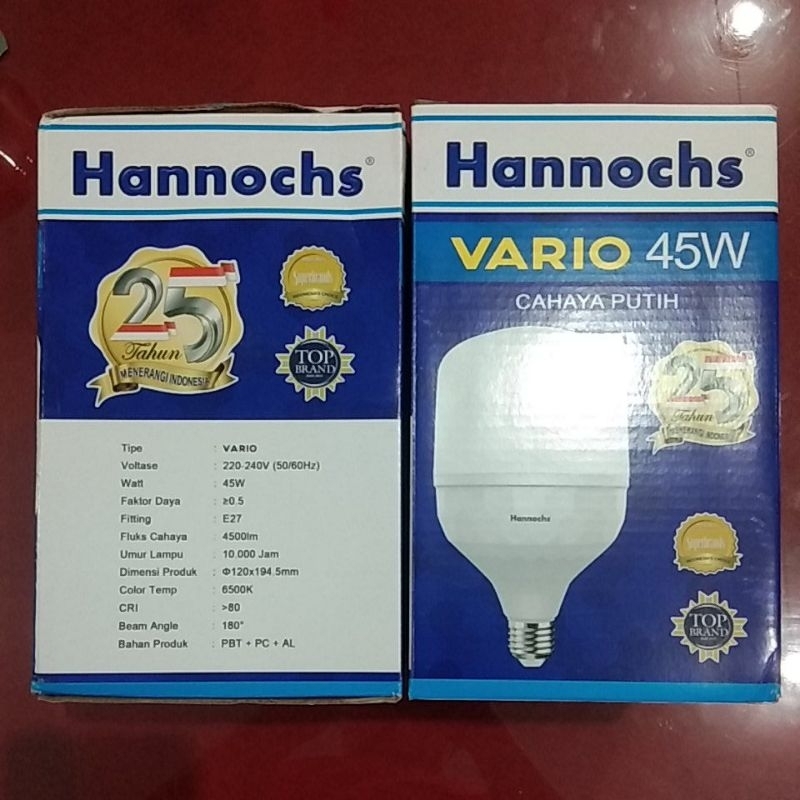 Jual Lampu bolam led hannochs 45 watt putih | Shopee Indonesia