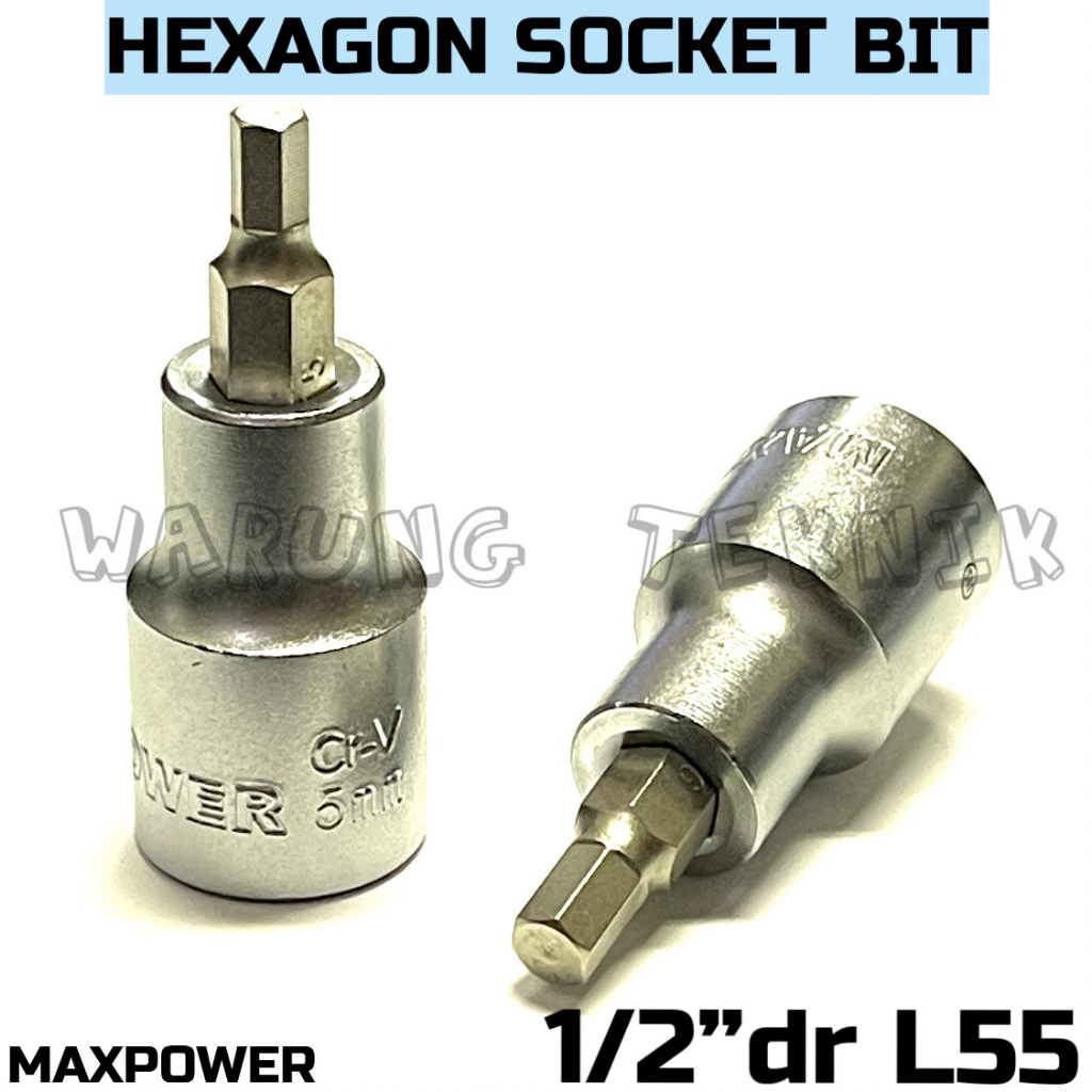 Jual HEX BIT SOCKET L55 KUNCI SOK HEXAGON 1/2