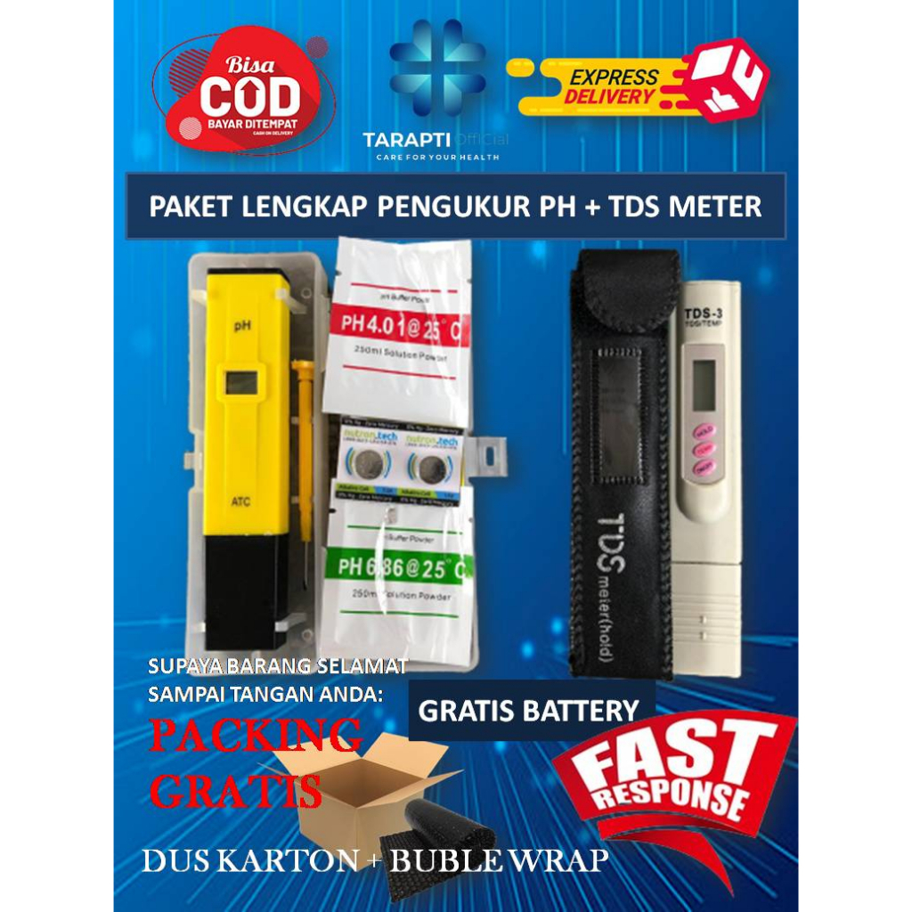 Jual Alat Ukur Ph Air Minum Terbaik Digital Paket Alat Cek Ph Air Dan