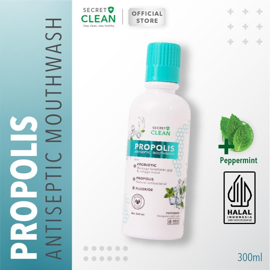 Jual Secret Clean Propolis Antiseptic Mouthwash 150ml / 300ml / 500ml