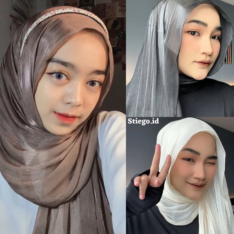 Jual STEIGO-PASHMINA SHIMMER TURKI | SHIMMER SHAWL TEXTURED CRINGKLE