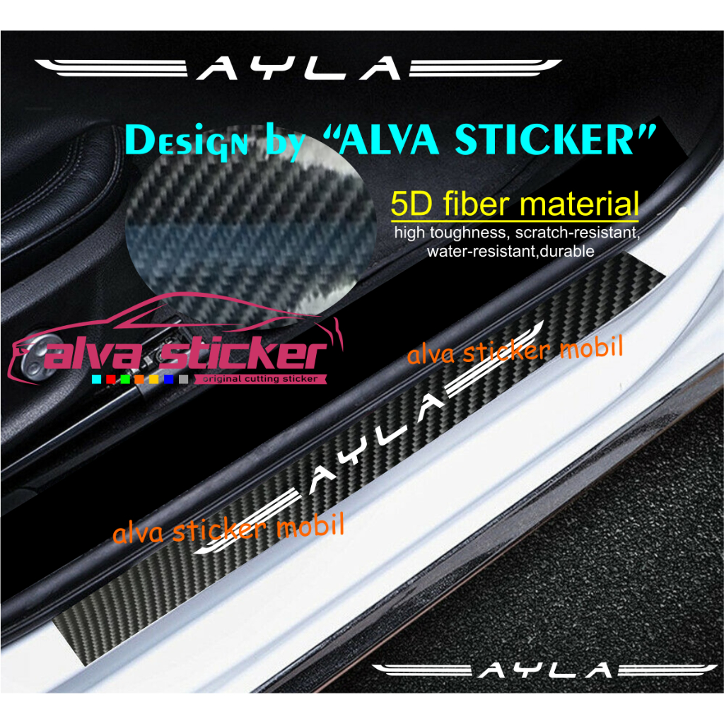Jual premium sticker karbon 5d pijakan pintu mobil daihatsu ayla ads ...