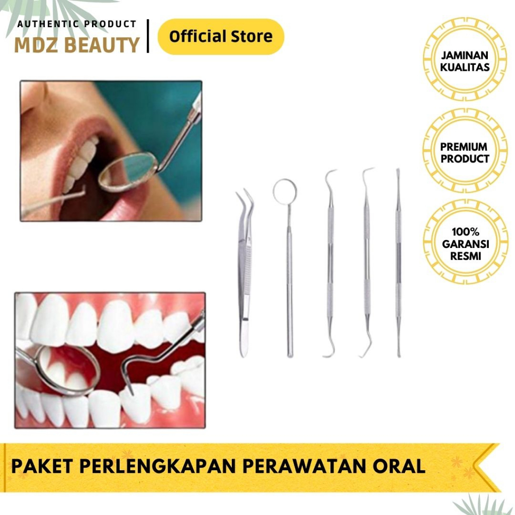 Jual Peralatan Set Dokter Gigi Full Stainless Higenis 5 In 1 - Oral
