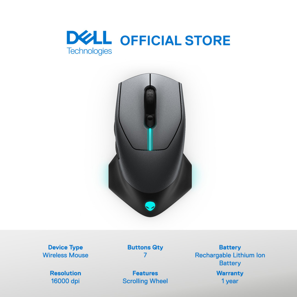 Jual Dell Gaming Mouse Alienware 610M Dark Side Of The Moon Shopee Indonesia