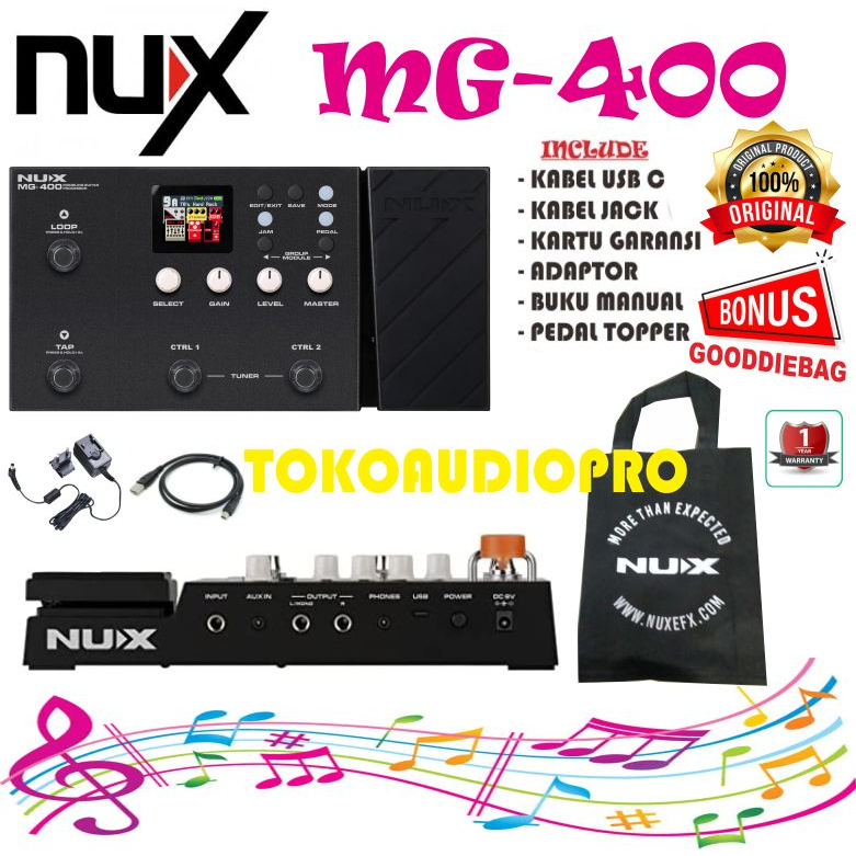 Jual NuX MG400 Modeling Guitar & Bass Processor Efek Gitar Original Nux ...