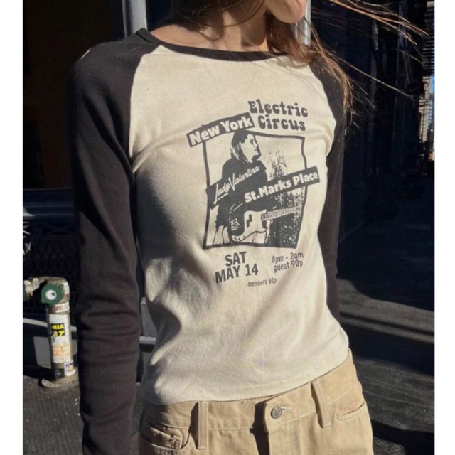 Jual [READY] electric circus korean top raglan baby tee y2k harajuku