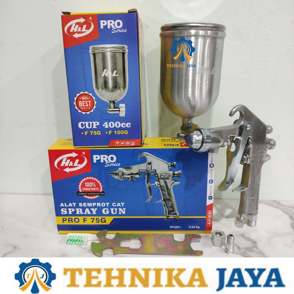 Jual Spray Gun H&L F75 Alat Semprot Air Spray Gun Tabung Atas 400CC ...