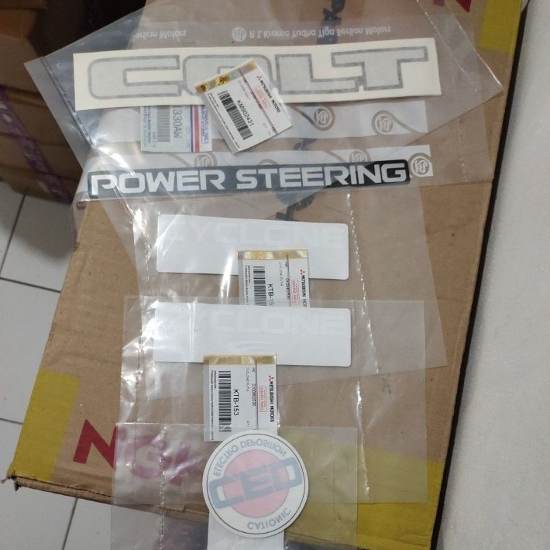 Jual 5 stiker L300 COLT power stering Cyclone + CED | Shopee Indonesia