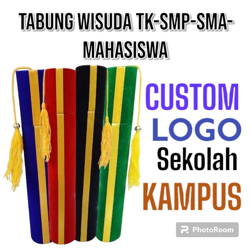 Jual Tabung Wisudaselongsong Wisuda Custom Logo Sekolah Minimal Pesan