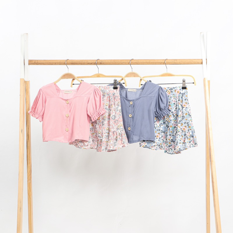 Jual ZELBABYSHOP - BELLE SUMMER SET (SETELAN ROK ANAK LUCU BAJU KOREA