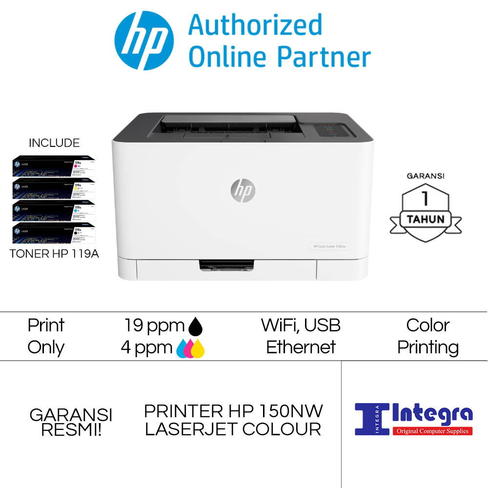 Jual Printer HP Laserjet 150NW Laser Jet 150 NW Color Wireless Wifi ...