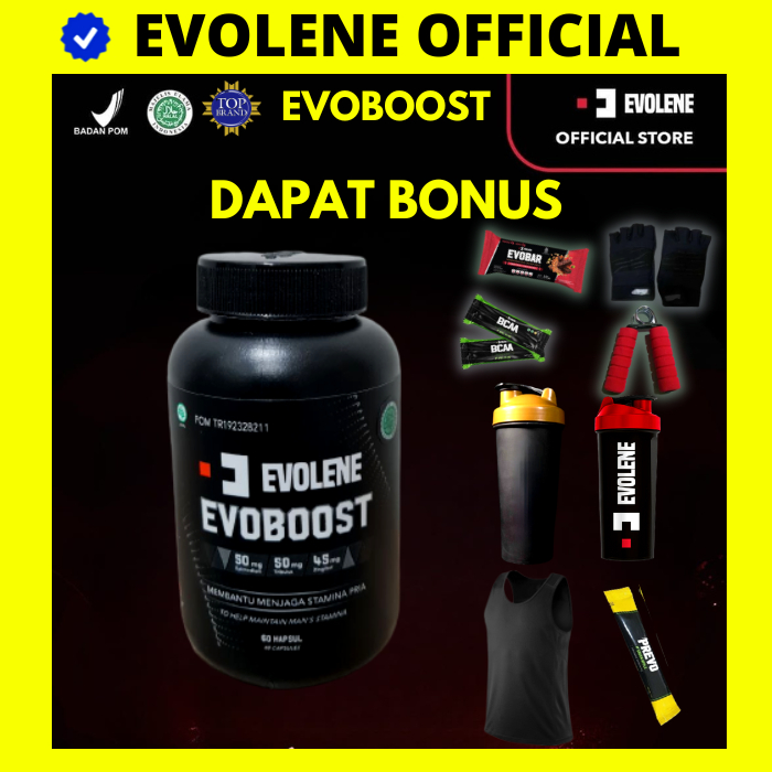 Jual EVOBOOST 1 BOTOL ISI 60 BPOM HALAL TESTOSTERONE BOOSTER MEMBANTU