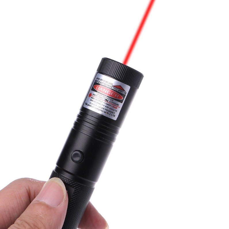 Jual COD Laser Pointer Merah Presentasi Red Beam 650NM Battery Jarak ...