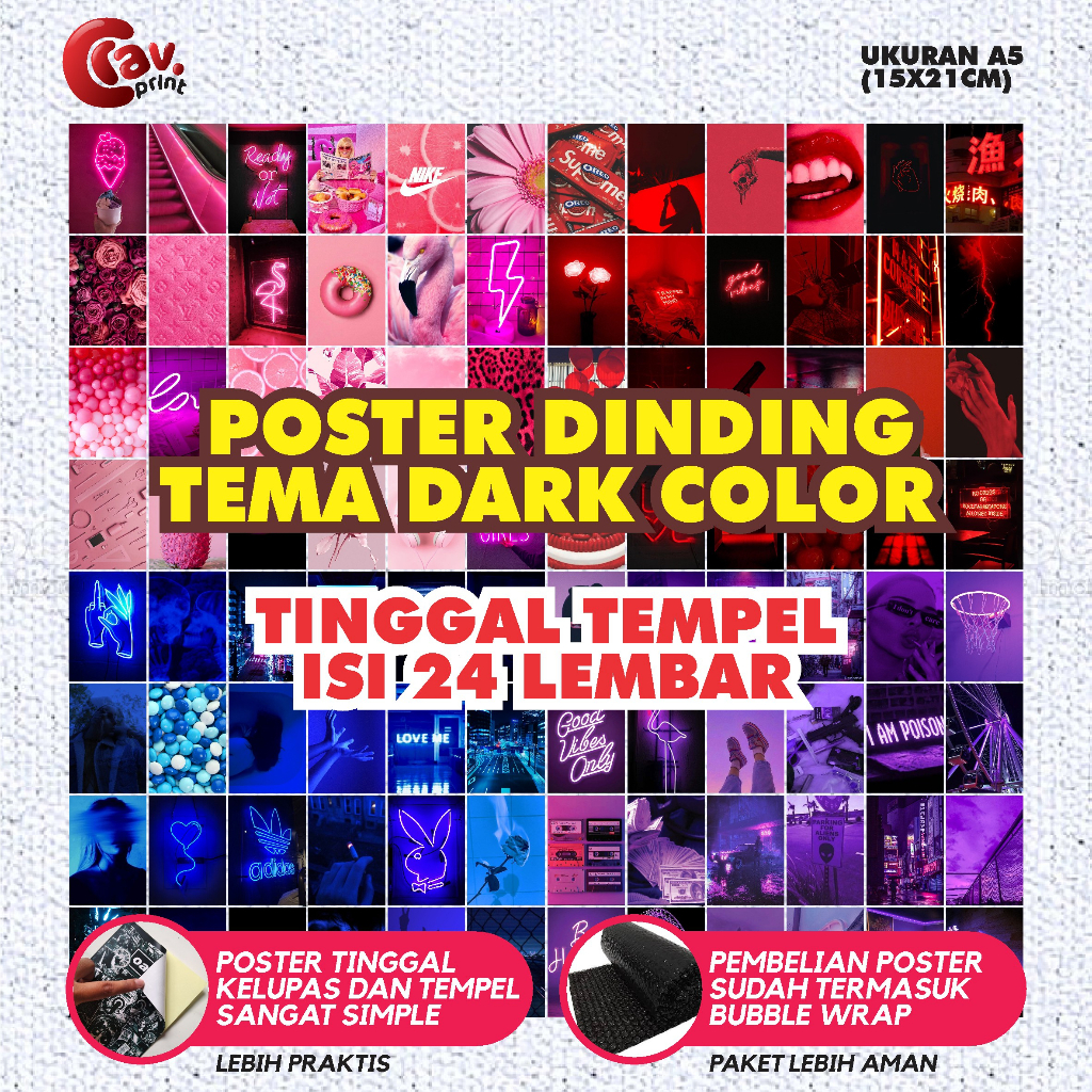 Jual Poster sticker Colour | tinggal tempel | Shopee Indonesia