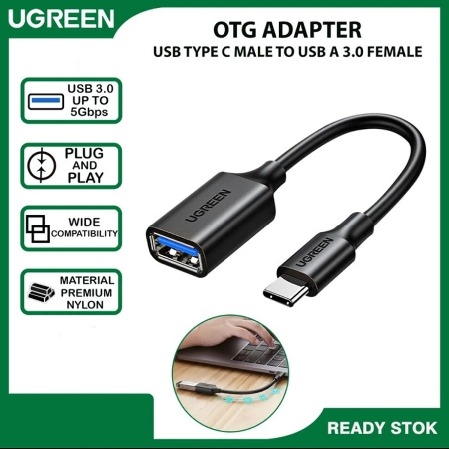Jual Ugreen 30701 kabel otg usb type c to usb female 3.0 adapter ...