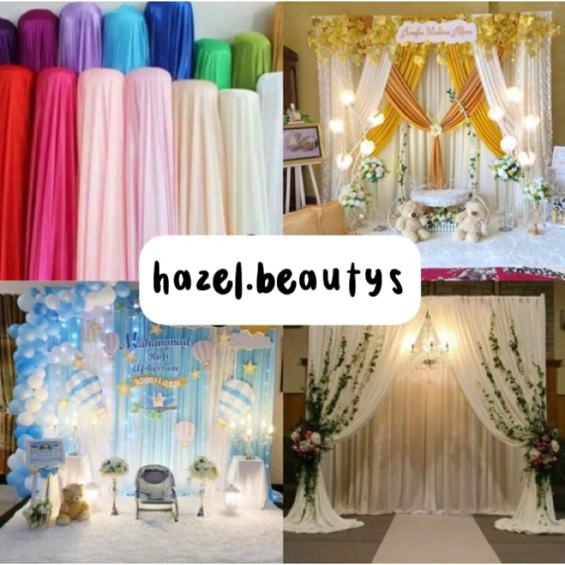 Jual Kain dekorasi tenda abutai filamin tinggi 220cm / Kain Background