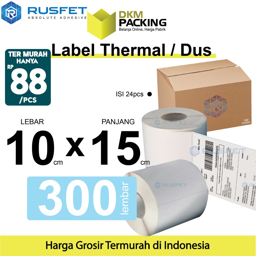 Jual Label Stiker Label Thermal Printer Resi Sticker Barcode Pos A X Cm Dus Shopee Indonesia